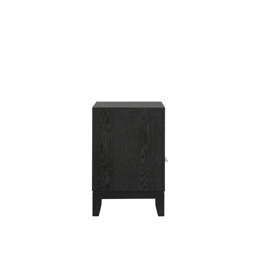Left. New Classic Furniture - Obsidian Nightstand-Black - Black.