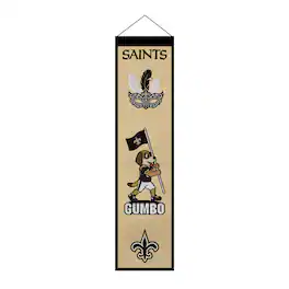 Sporticulture - New Orleans Saints 8" x 32" Icons Banner - Multicolor