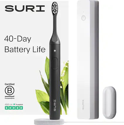 SURI
40-Day Battery Life
Certified B Corporation
4.8/5 on Trustpilot