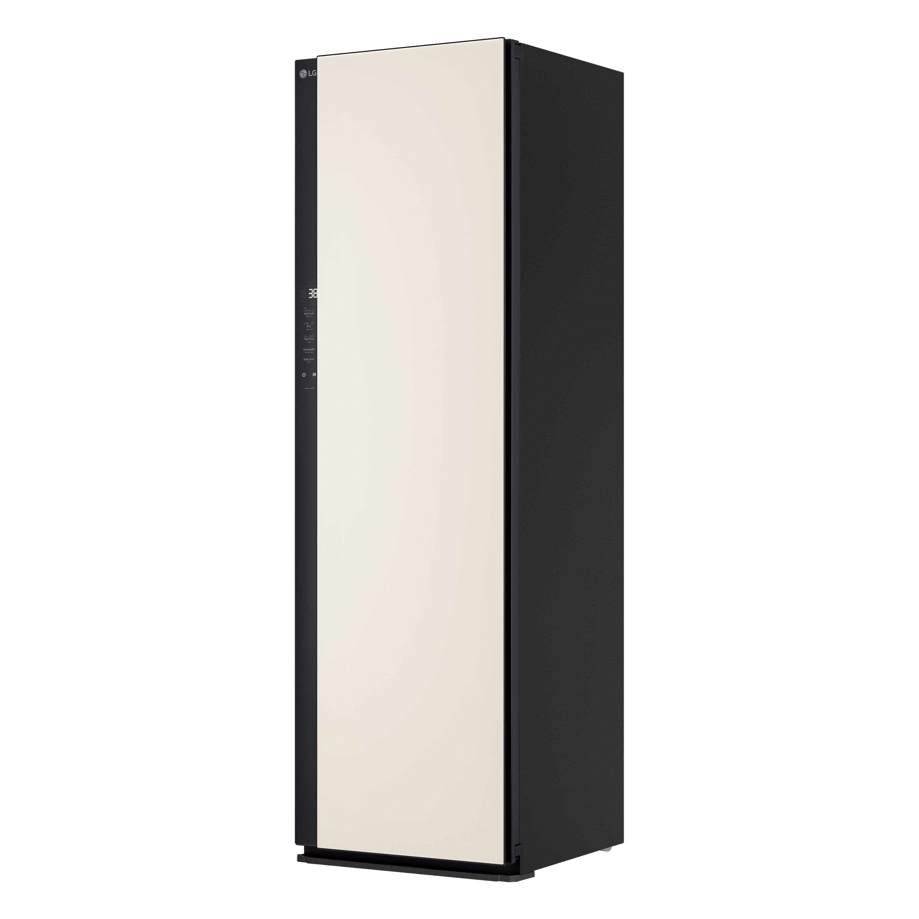 Left. LG - Styler Smart Steam Closet with Dual TrueSteam and and Dynamic MovingHanger - Beige.