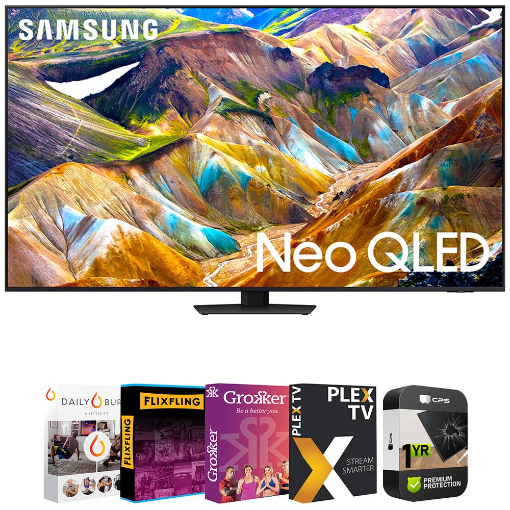SAMSUNG Neo QLED

- DAILY BUR
- FLIXFLING
- Groxker TV
- PLEX TV
- CPS 1 YR PREMIUM PROTECTION
