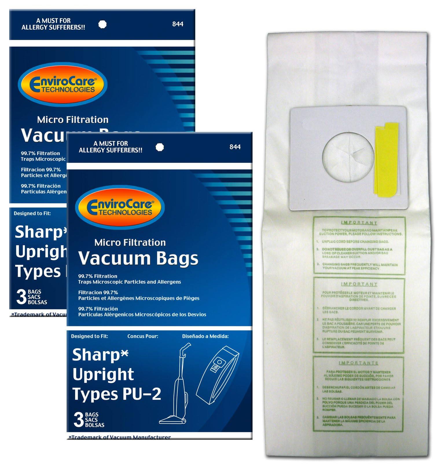 EnviroCare - 6 Pack Replacement Vacuum Bags for Part #844