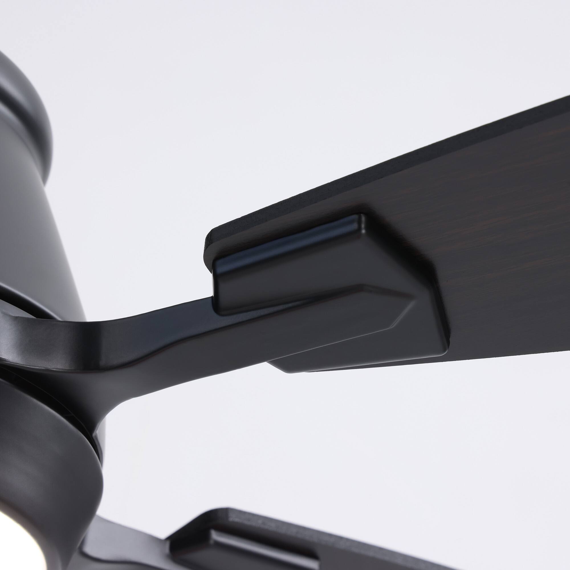 Alt View 9. Siljoy - 52" Modern Low Profile Ceiling Fan with Light and APP/Remote,DC Reversible Motor,Dimmable LED for Bedroom/Living Room - Black.