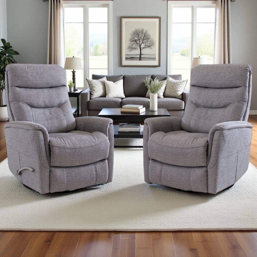 Starlight Canyon Home Capri Silver Recliner Nursery Glider Set ...