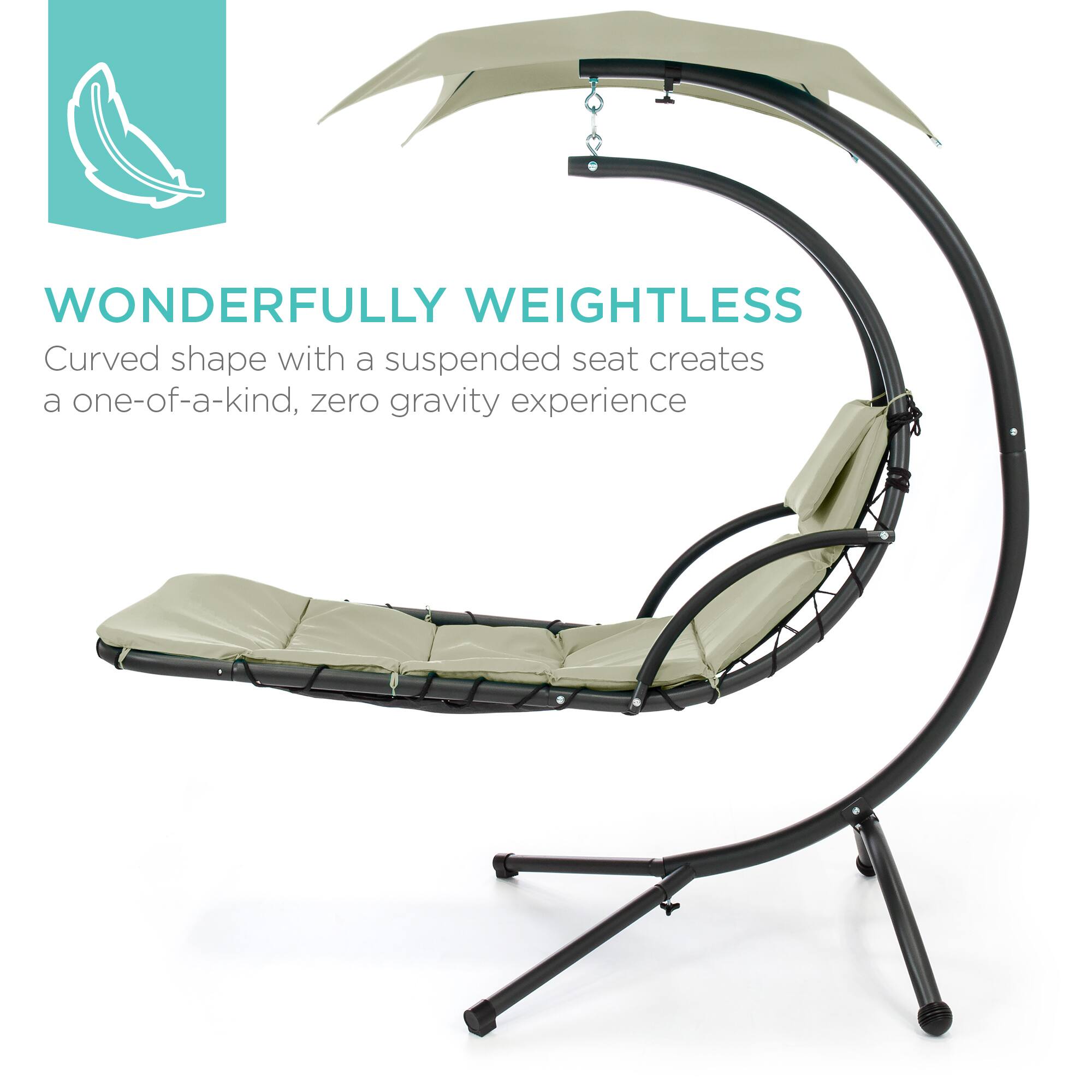 WONDERFULLY WEIGHTLESS  
Curved shape with a suspended seat creates a one-of-a-kind, zero gravity experience