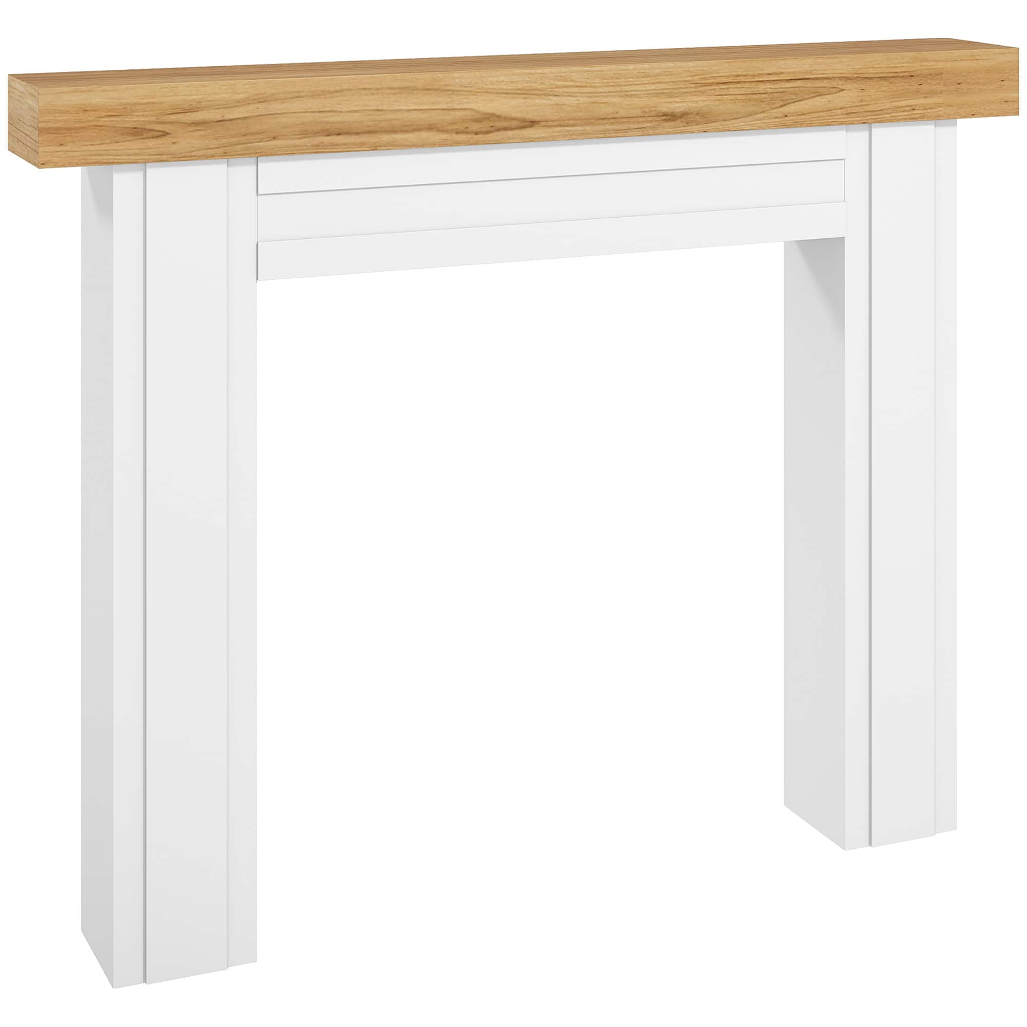 Homcom - Modern Fireplace Mantel, Freestanding Fireplace Surround with Leg for Electric Fireplaces, 51.2" W x 40.6" H - natural