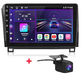 Junsun - Backup Camera 10" 8 Core carplay 6+128GB Android15 Car Stereo Radio GPS Navi WIFI RDS SWC BT For Toyota Tundra 2008-2013 - Black
