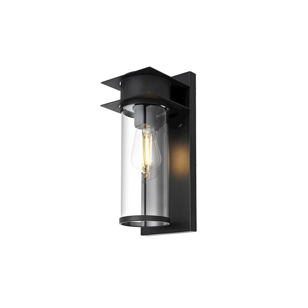 Left. Elegant Lighting - Westmont 7 inch Outdoor Pendant in Black - Black.