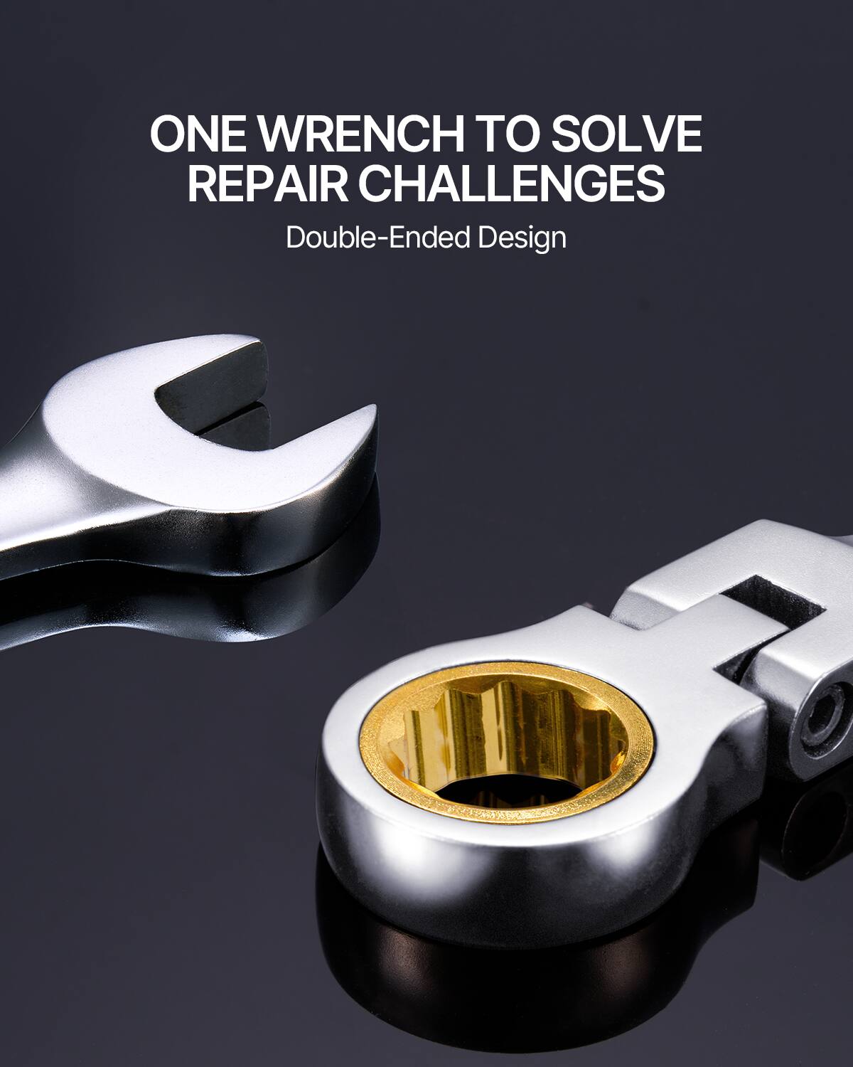 ONE WRENCH TO SOLVE REPAIR CHALLENGES  
Double-Ended Design