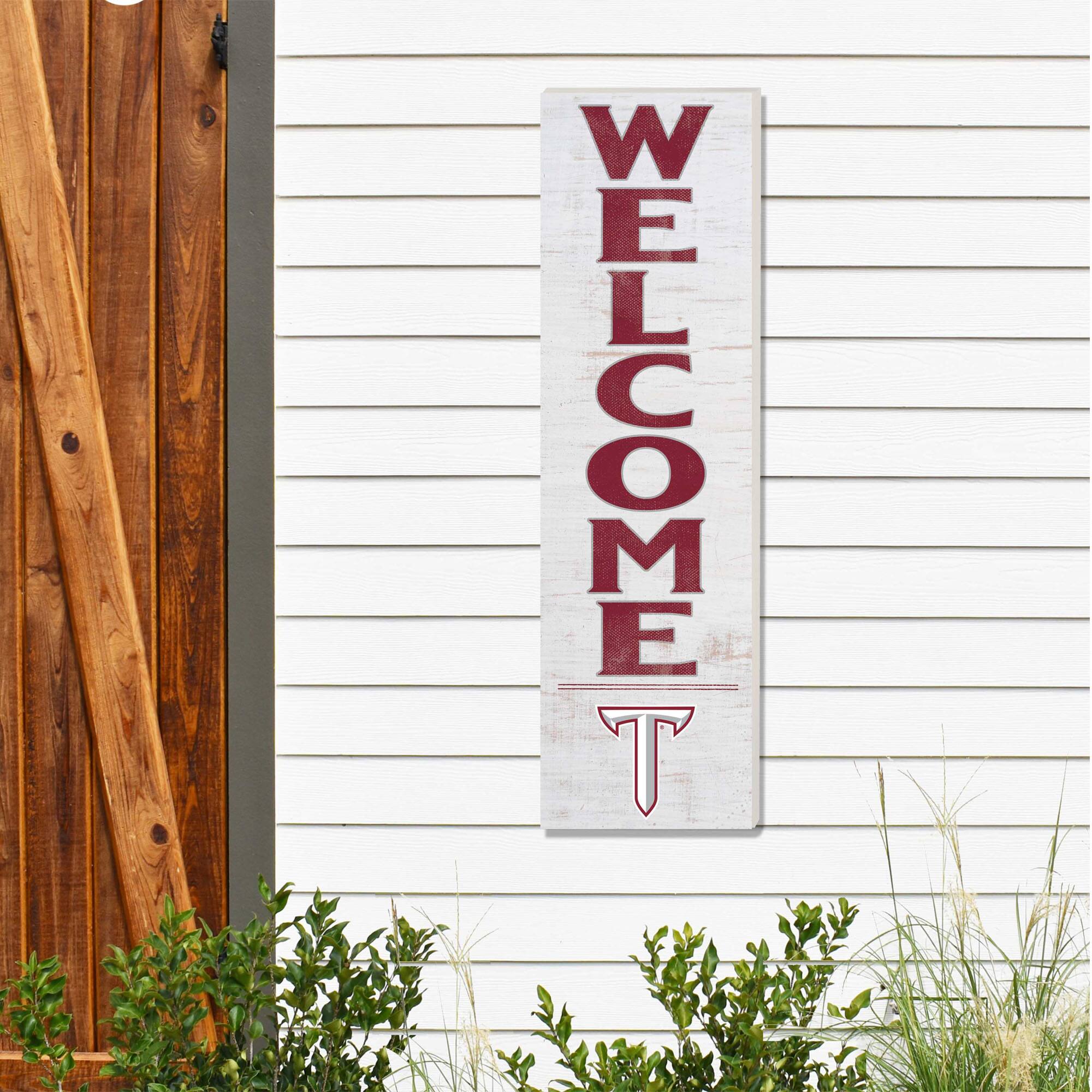 Alt View 1. Jardine - Troy University Trojans 10'' x 35'' Indoor/Outdoor Welcome Sign - White.
