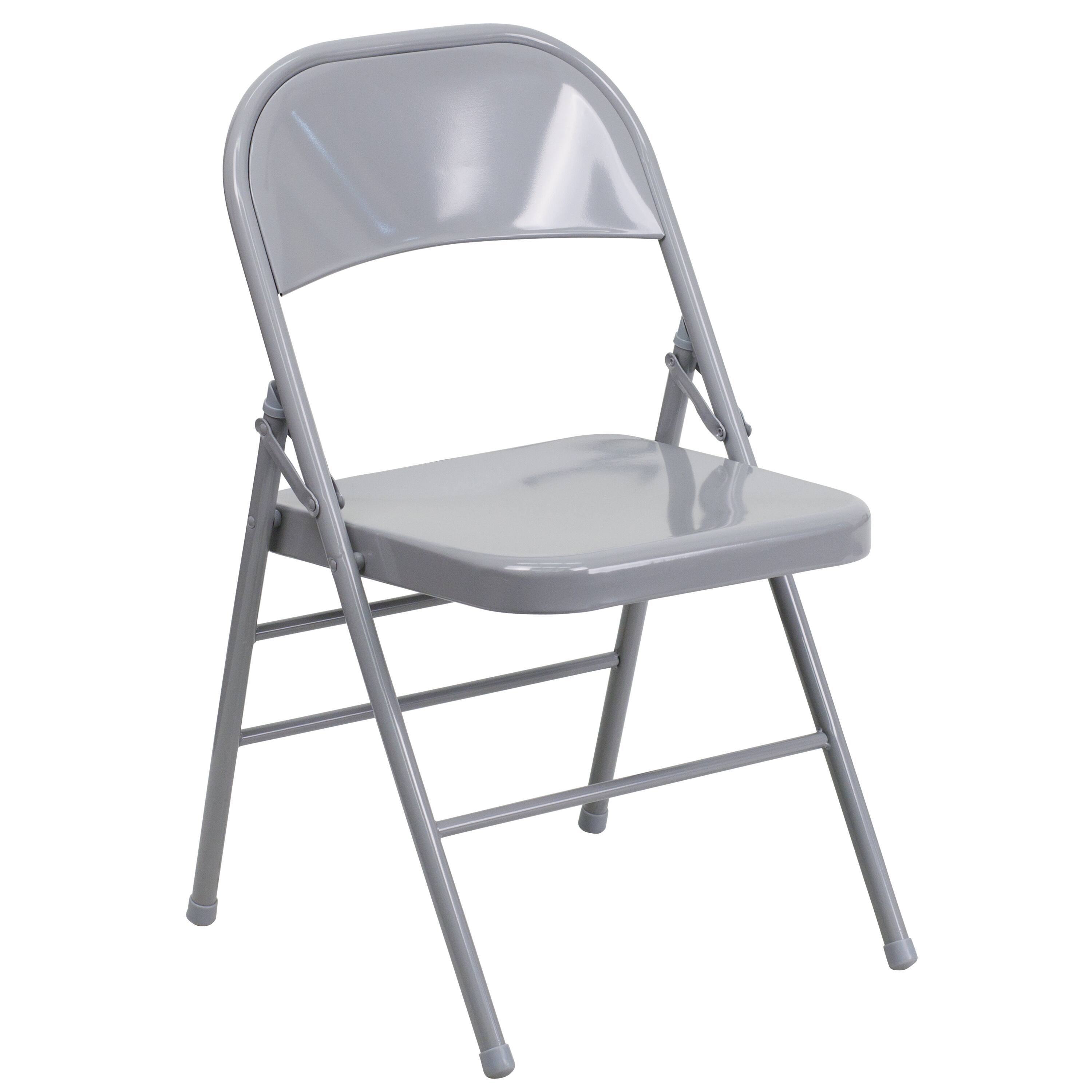 Alt View 9. Emma + Oliver - 2 Pack Home & Office Portable Party Events Steel Metal Folding Chair - Gray.