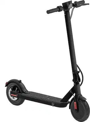 Front. Hover-1 - Journey 2.0 Foldable Electric Scooter w/ 16 mi Max Operating Range & 15 mph Max Speed - Black.