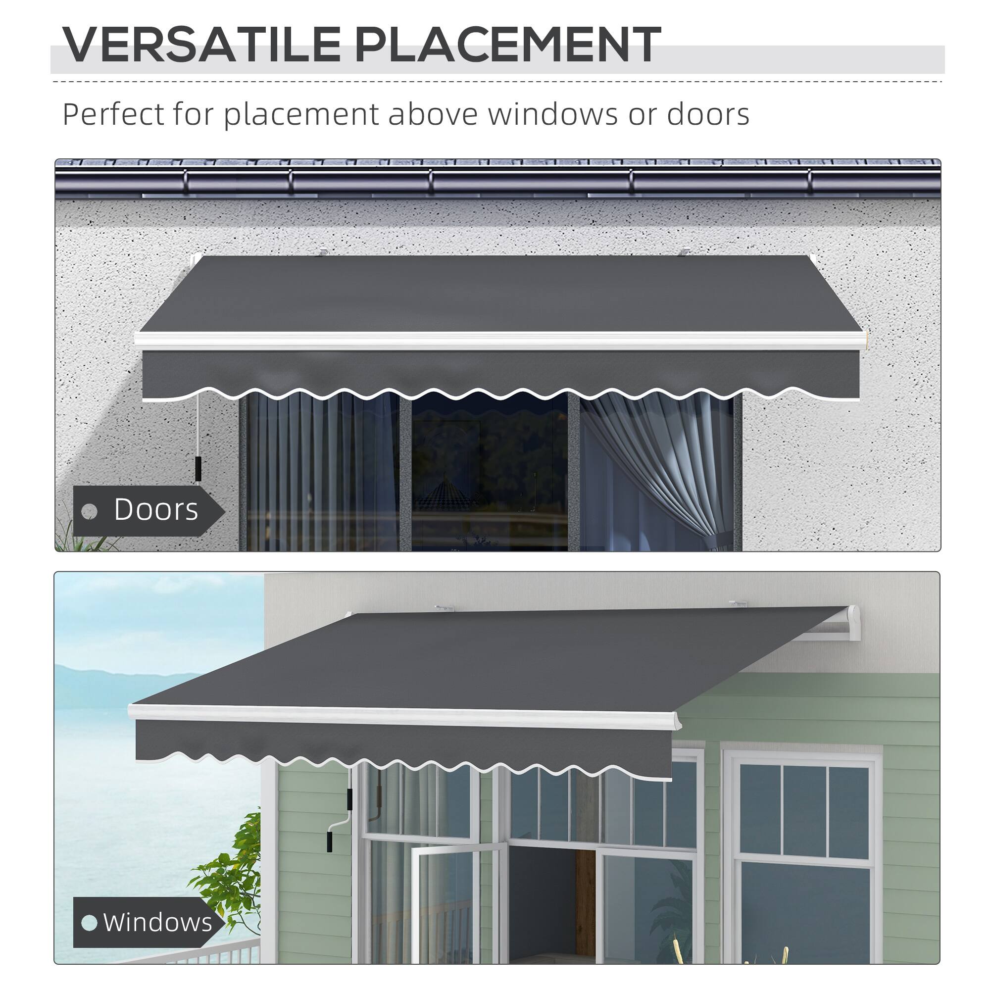 VERSATILE PLACEMENT
Perfect for placement above windows or doors
Doors
Windows