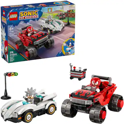 LEGO Sonic the Hedgehog
Silver's Car vs. Knuckles' Monster Truck
77118
8+
378 pcs/pzs