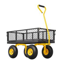 Boyel Living - 500 Lbs Steel Garden Cart Outdoor Utility Wagon