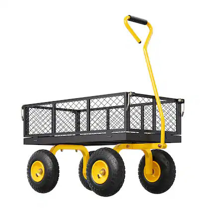 Front. Boyel Living - 500 Lbs Steel Garden Cart Outdoor Utility Wagon.