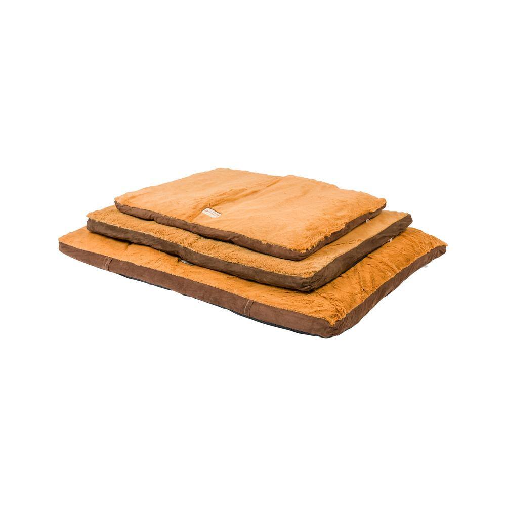 Angle. Armarkat - Extra Large Pet Bed Mat With Poly Fill Cushion In Mocha and Earth Brown - Brown.