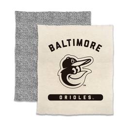 Logo Brands - Baltimore Orioles 50- x 60- Luxe Dreams Throw Blanket - Oatmeal