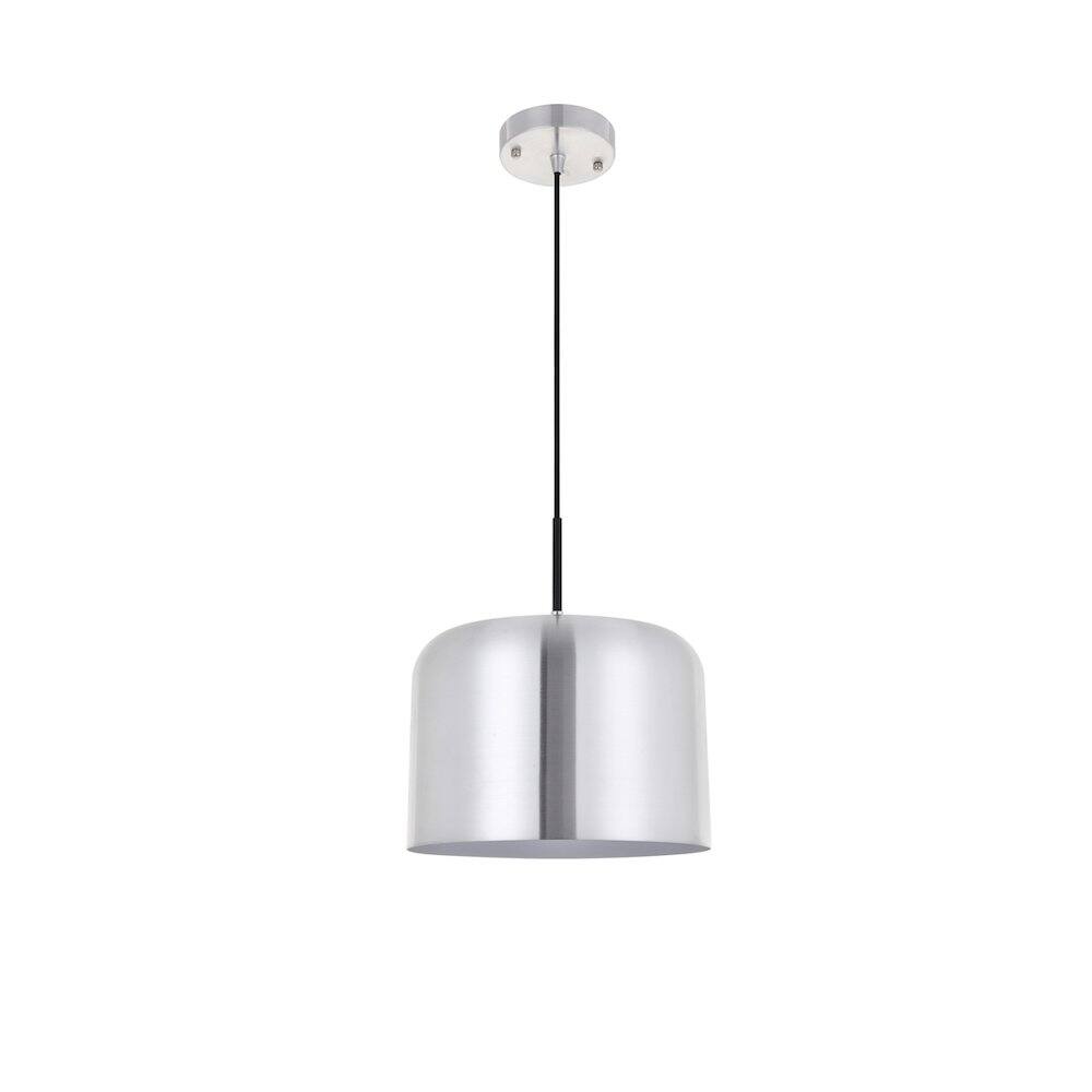 Alt View 8. Living District - Etude 1 Light Brushed Nickel Pendant - Brushed Nickel And Black.