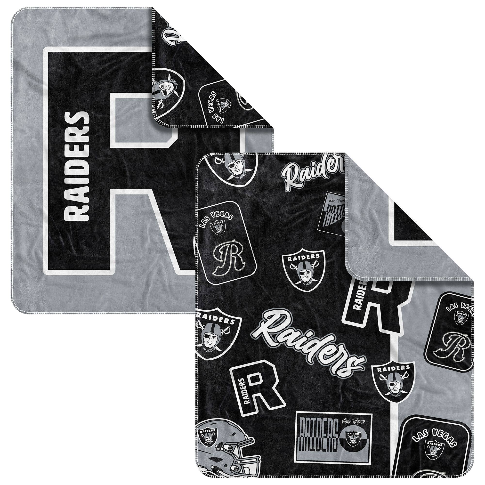 Logo Brands - Las Vegas Raiders 50- x 60- Dream Weave Throw Blanket - Black