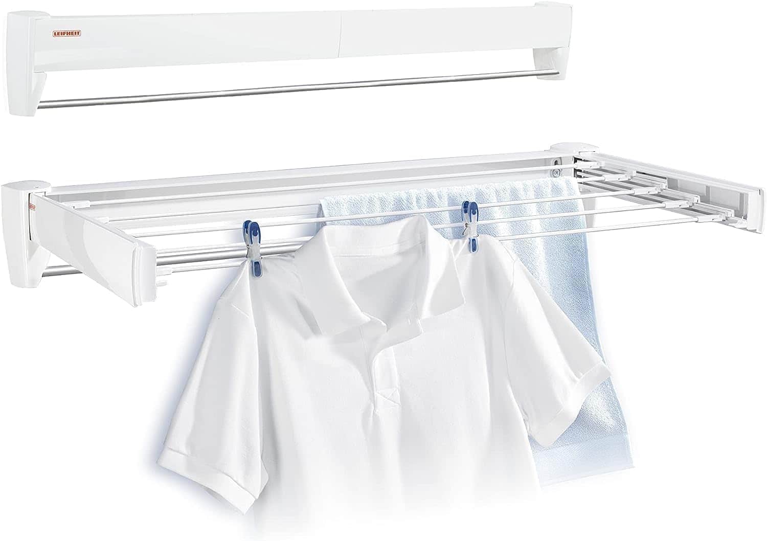 Liefheit Wall Dryer Telefix 70, Space-Saving Folding Clothes Drying Rack for Laundry or Bathroom