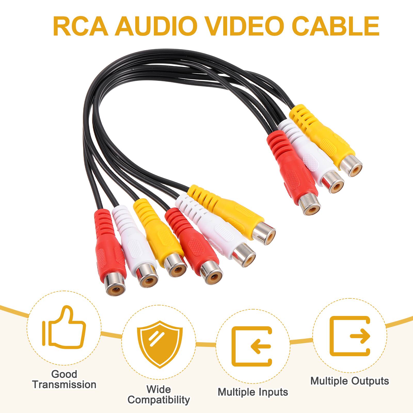 RCA AUDIO VIDEO CABLE

- Good Transmission
- Wide Compatibility
- Multiple Inputs
- Multiple Outputs