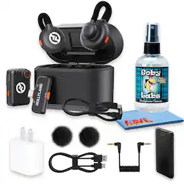 HollyView - Hollyland LARK M2S Combo Dual Wireless Microphone Camera Phone Bundle - Black