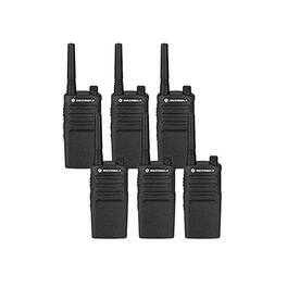 6 Pack of Motorola RMU2040 Two way Radio Walkie Talkies - Black