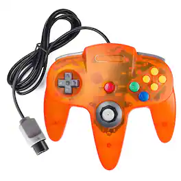 Kitcheniva - Wired Controller Joystick For Nintendo 64 N64 Video Game Console - Transparent Orange