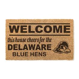 Jardine - Delaware Fightin' Blue Hens 18" x 30" Welcome Doormat - Brown