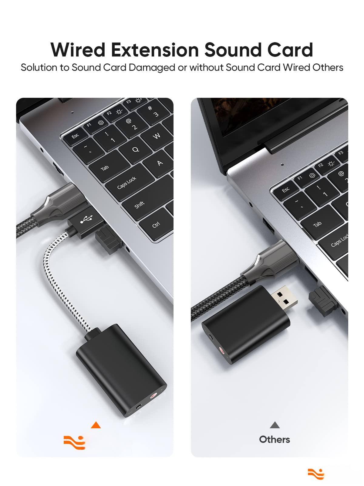 Wired Extension Sound Card  
Solution to Sound Card Damaged or without Sound Card Wired Others