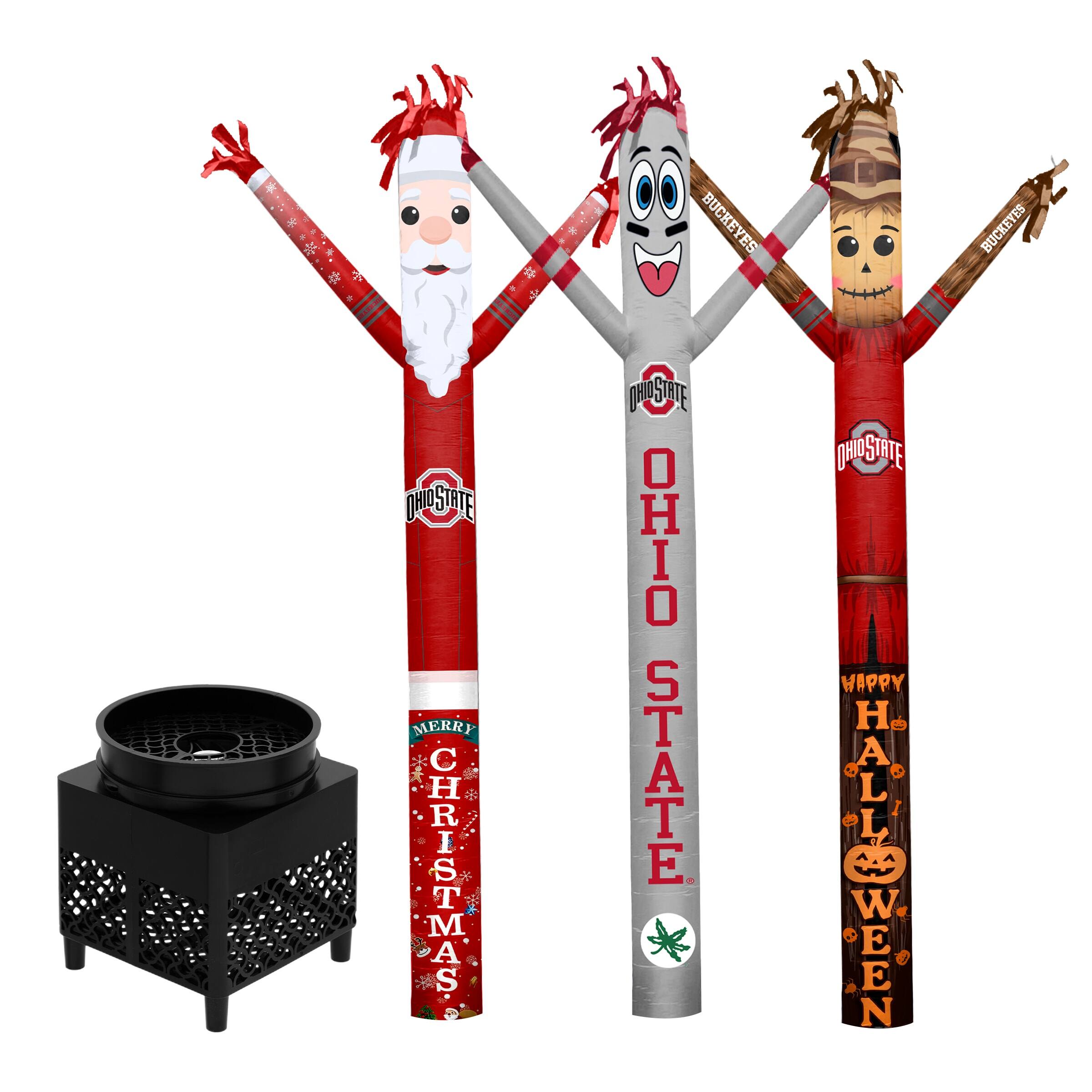 Sporticulture - Ohio State Buckeyes Inflatable Crazy Sports Fan Bundle Set - Multicolor