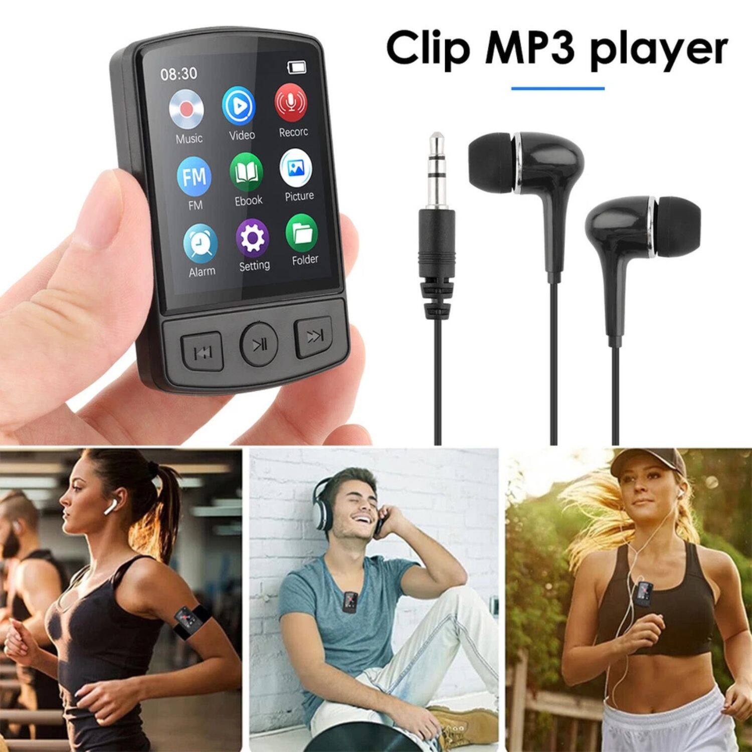 Clip MP3 player

08:30

- Music
- Video
- Record
- FM
- Ebook
- Picture
- Alarm
- Setting
- Folder
