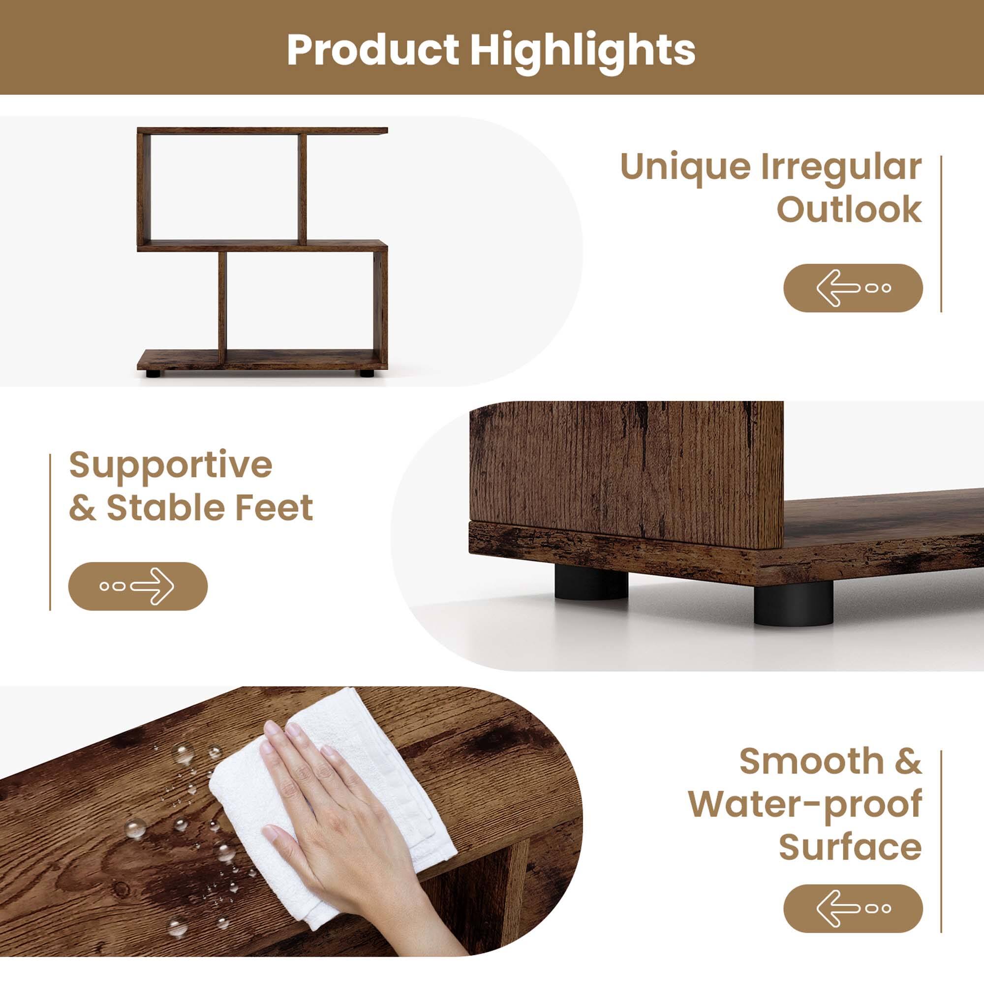 Product Highlights: Unique Irregular Outlook, Supportive & Stable Feet, Smooth & Water-proof Surface.