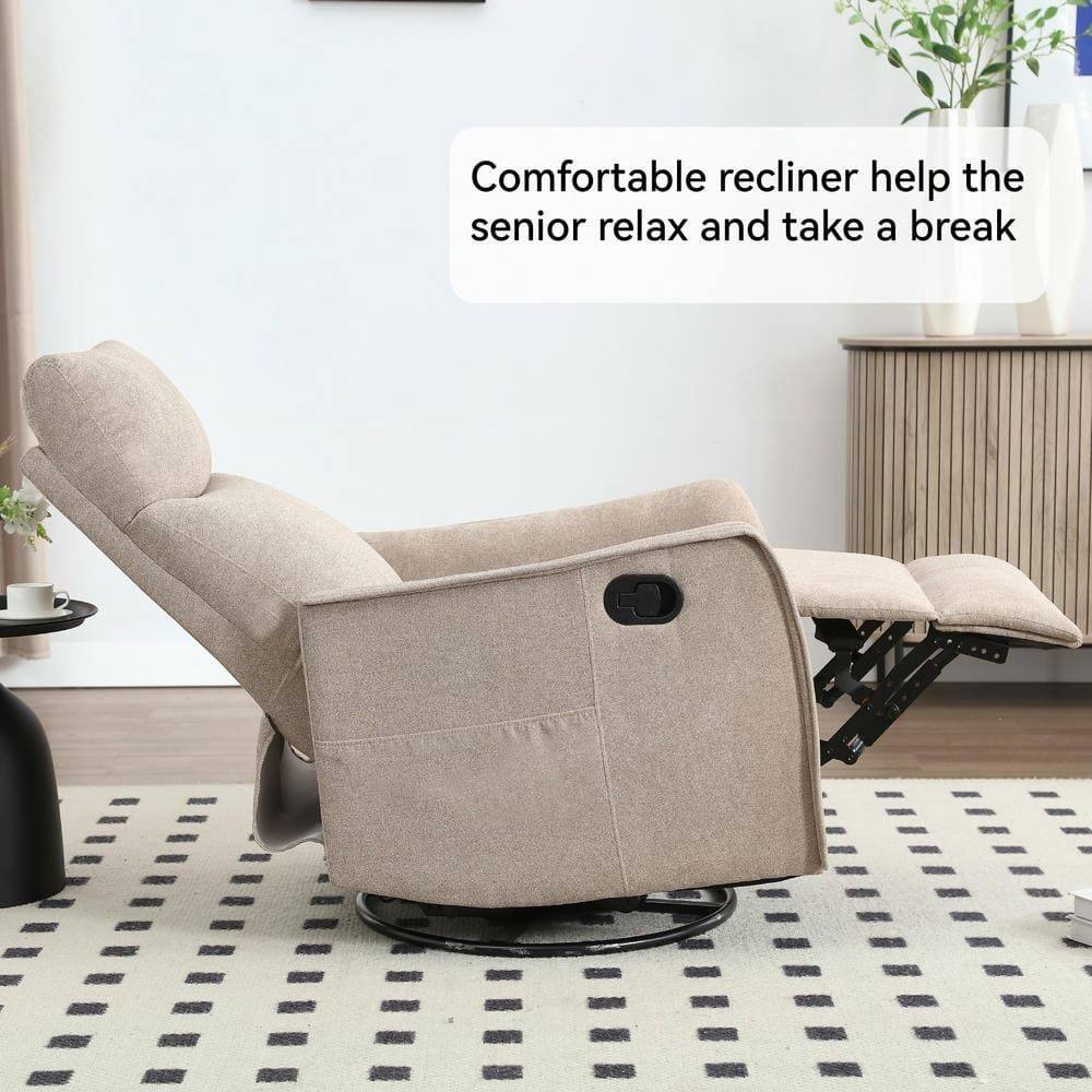 Comfortable recliner help the senior relax and take a break