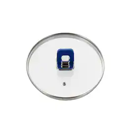 NutriChef - Lid For 3.7 Quart Sautepan Pot - Non-Stick Stylish Kitchen Cookware with Foldable Knob, PFOA Free - Blue