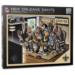 YouTheFan - New Orleans Saints Purebred Fans 18'' x 24'' A Real Nailbiter 500-Piece Puzzle - Multicolor