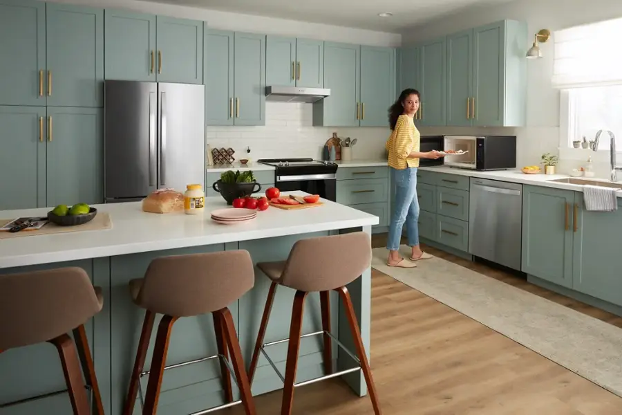 Alt View 25. Whirlpool - 2.2 Cu. Ft. Countertop Microwave with Sensor Cooking - Stainless Steel.