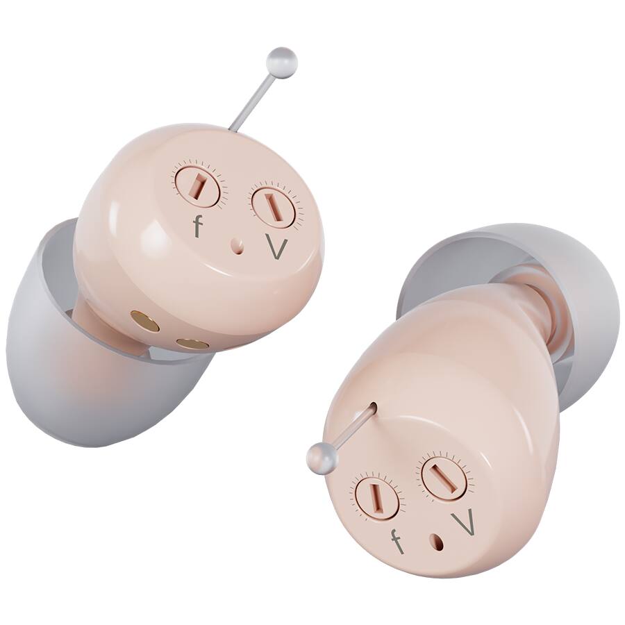 Angle. Audien Hearing - Audien Atom One OTC Hearing Aid - Beige.