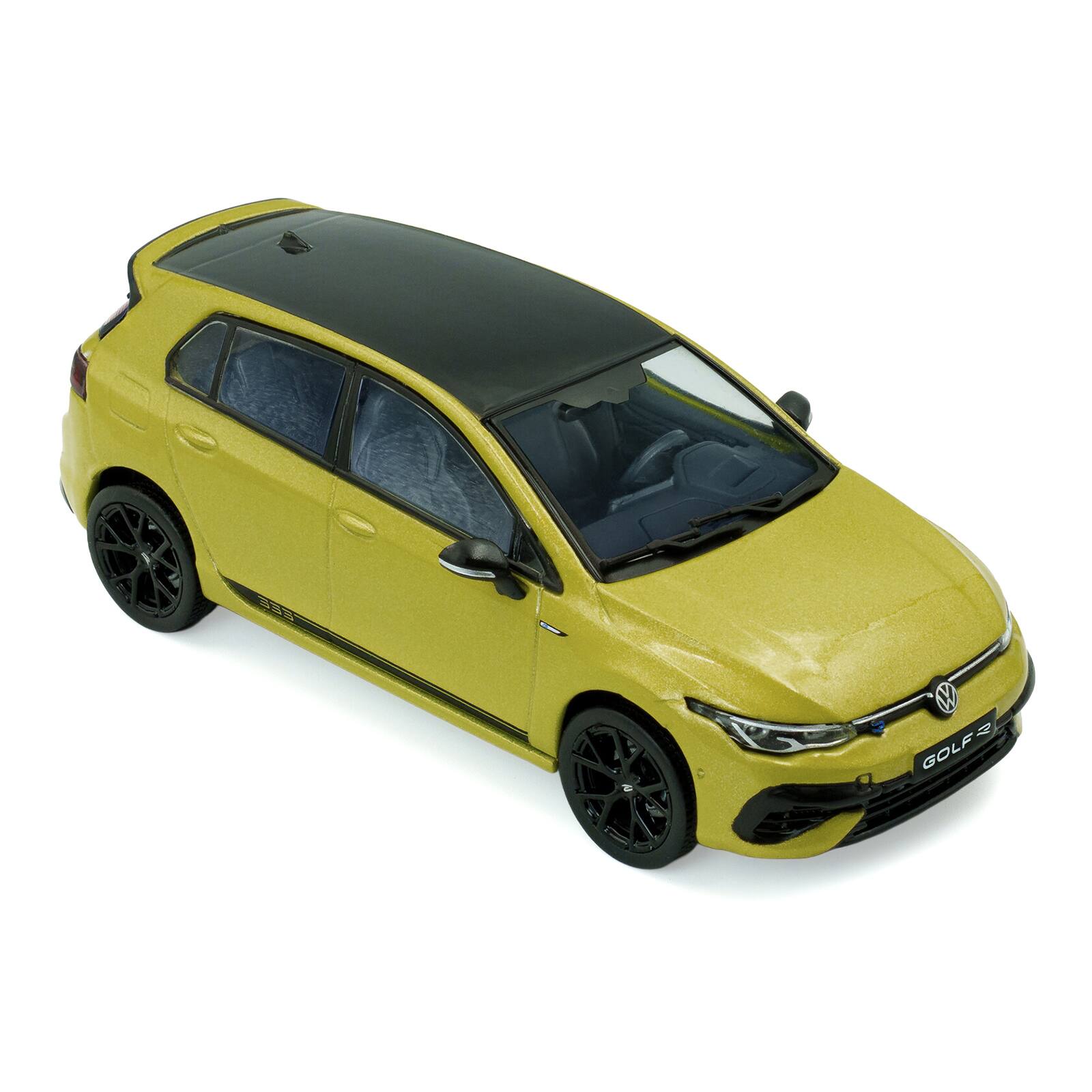 Alt View 5. Solido - 2023 Volkswagen Golf R 333 Limited Edition Lime Yellow Metallic with Black Top 1/43 Diecast Model Car by Solido.
