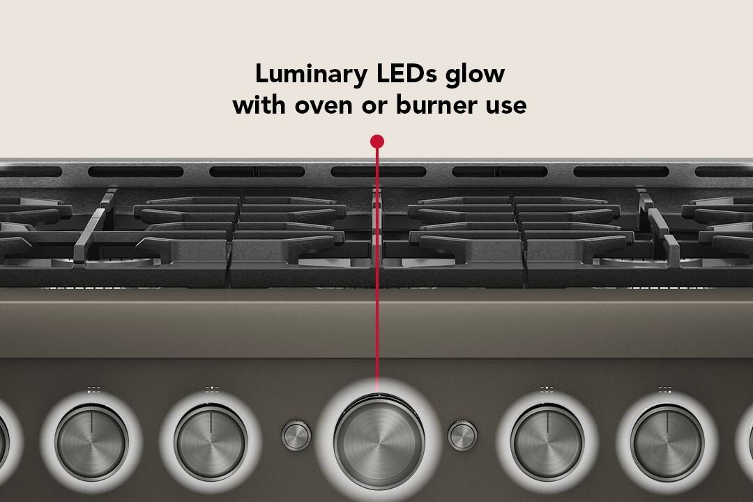 Luminary LEDs glow with oven or burner use