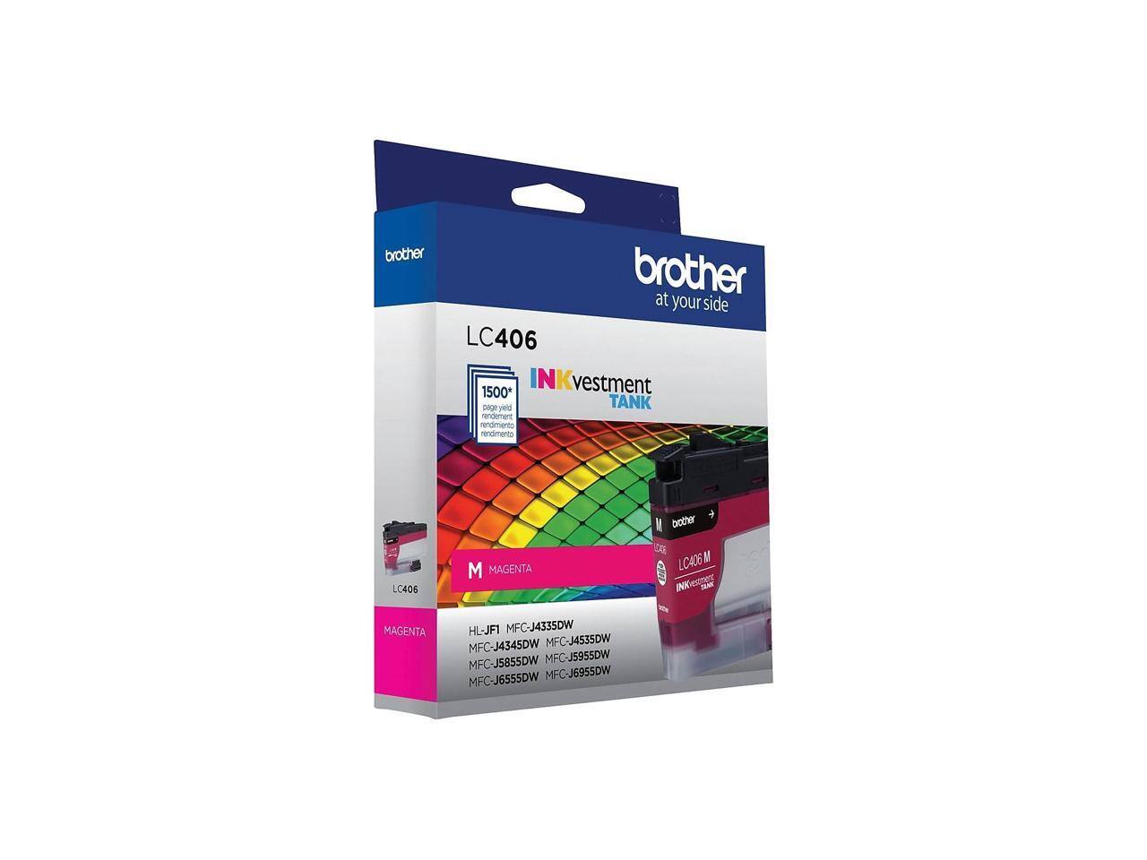 brother at your side  
LC406 INKvestment 1500*  
MAGENTA  
HL-JF1 MFC-J4335DW  
MFC-J4345DW  
MFC-J4535DW  
MFC-J5855DW  
MFC-J5955DW  
MFC-J6555DW  
MFC-J6955DW