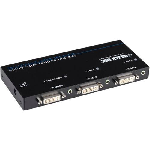 BLACK ZXT ... DAI NOILABINASIOVIOSM Splitter with Audio POWERANPUT AVO DC SOURCE -.- piscEpOS'COm BLACK BOX. - PORT PORT OUTPUT z OUTPUT