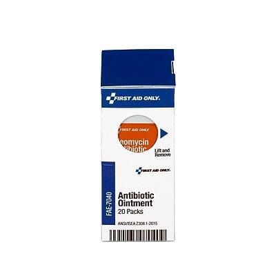 FIRST AID ONLY

Antibiotic Ointment
20 Packs

FSC-7040

ANSUSEA 2308 - 2015

Lift and Remove
FIRST AID ONLY

Erythromycin Biotic