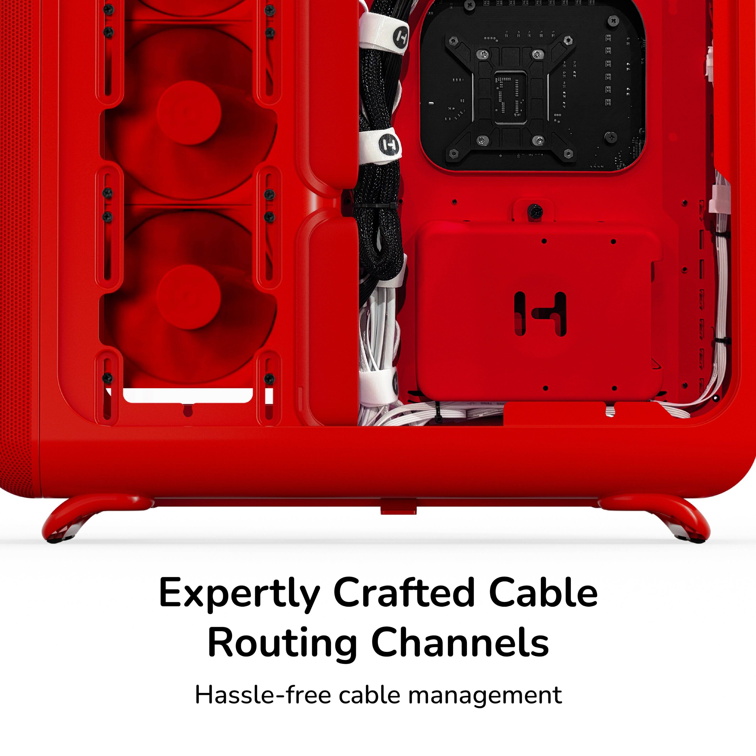Expertly Crafted Cable Routing Channels  
Hassle-free cable management