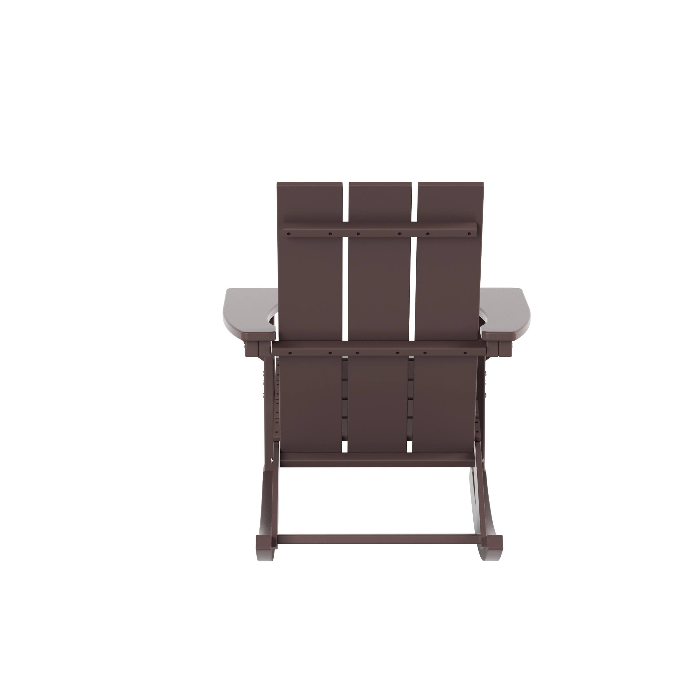 Alt View 2. WestinTrends - WestinTrends Ashore Outdoor Patio Modern Adirondack Rocking Chair - Dark Brown.