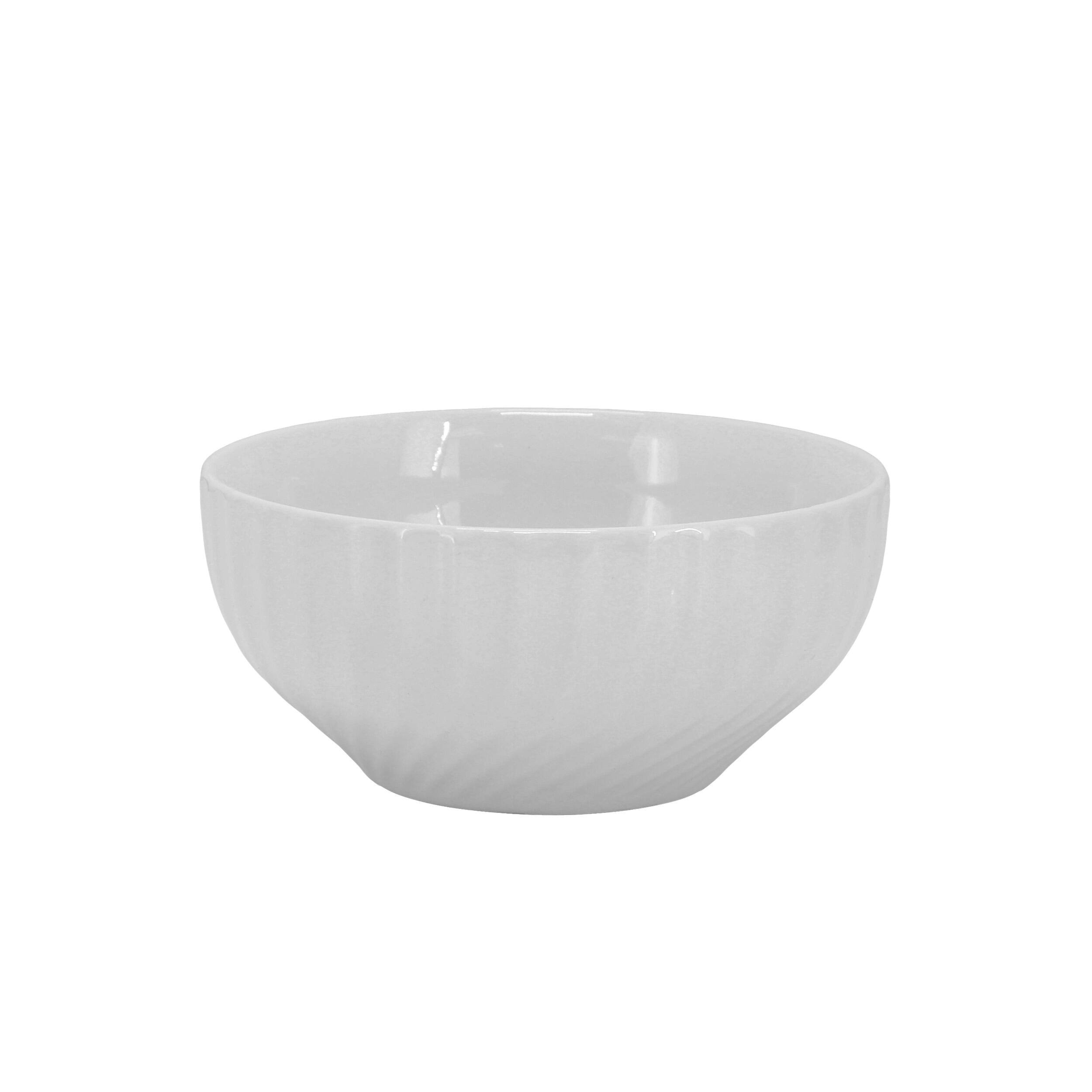 Alt View 5. Elama - Elama Julia 16 Piece Scalloped Double Bowl Porcelain Dinnerware Set in White - White.