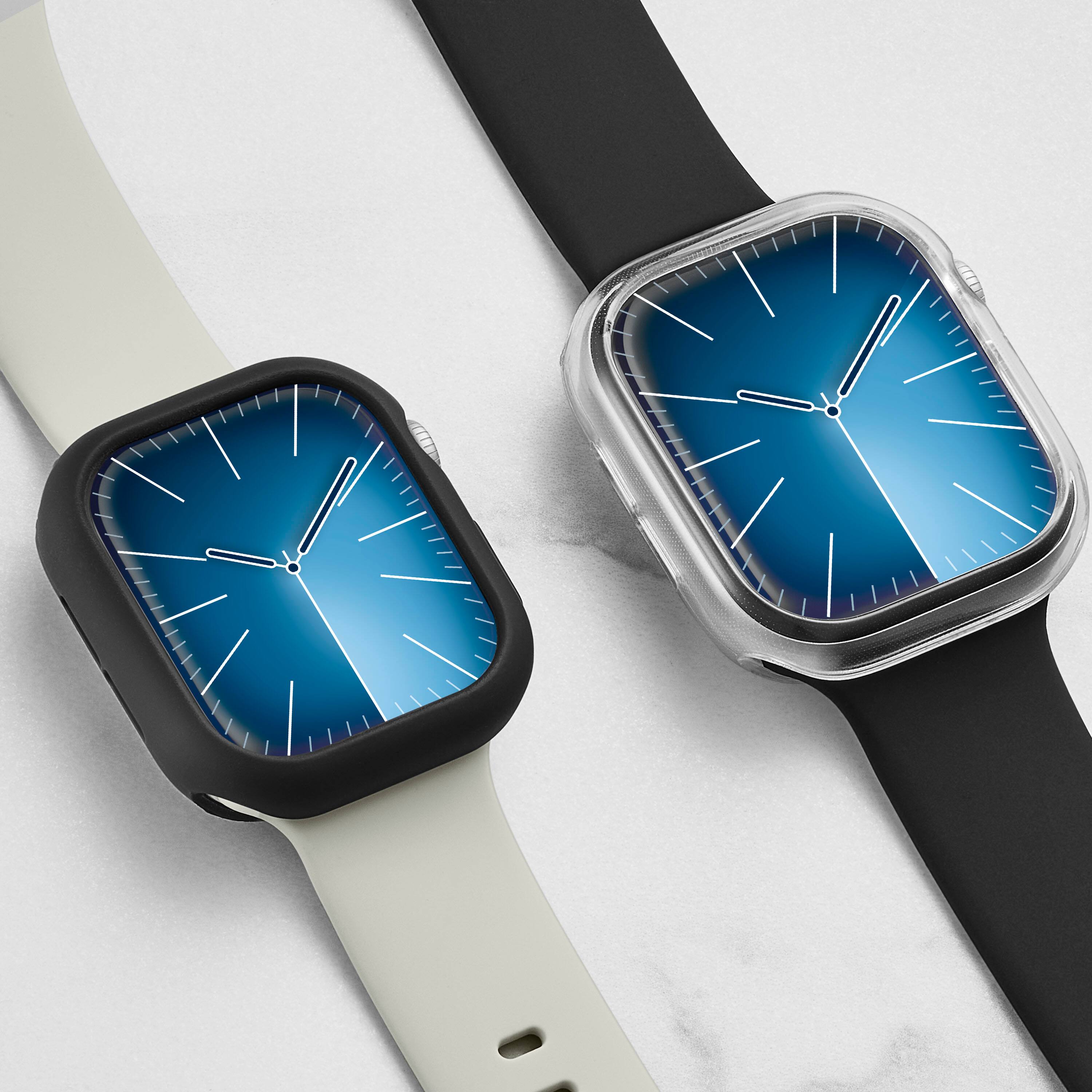 Alt View 16. Insignia™ - Bumper Cases for Apple Watch 46mm (2-Pack) - Black/Clear.