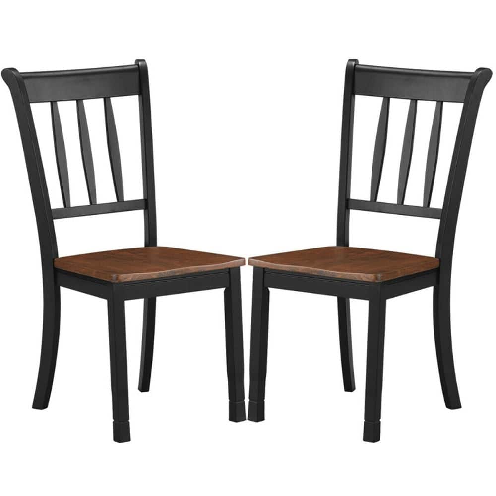 Kadyn - Dining Chairs, Kitchen Chairs Trattoria Chairs,2 Pieces Solid Whitesburg Spindle Back Wood Dining Chairs - Black