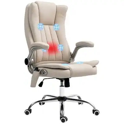 Homcom High Back Vibration Massage Office Chair, Heated Computer